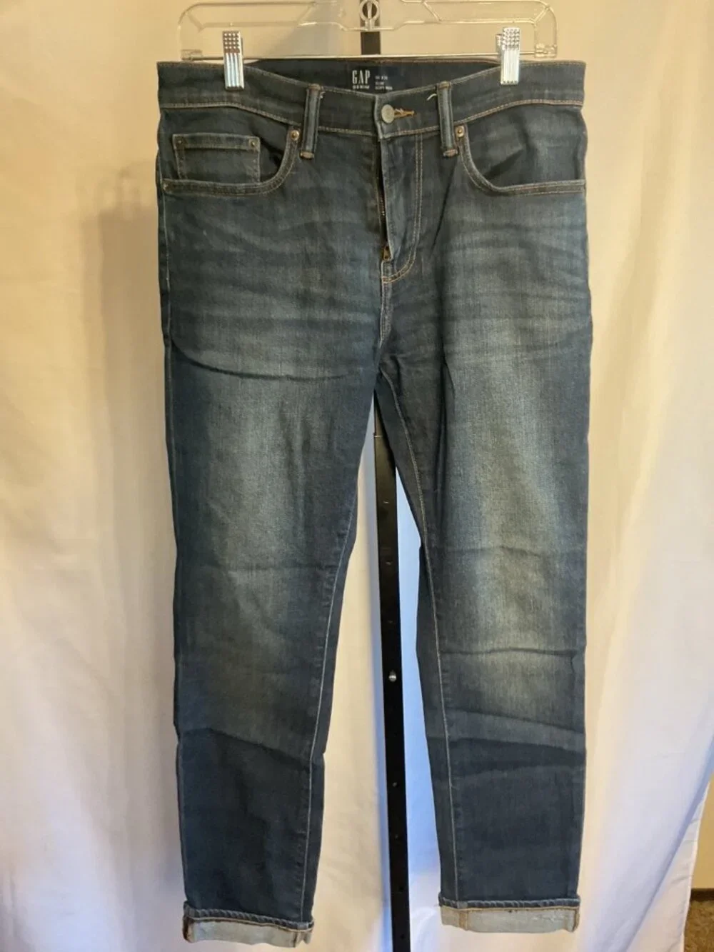 GAP Denim Men's Slim Soft Wear Jeans 30x30 Dark Wash Stretch Slim Fit